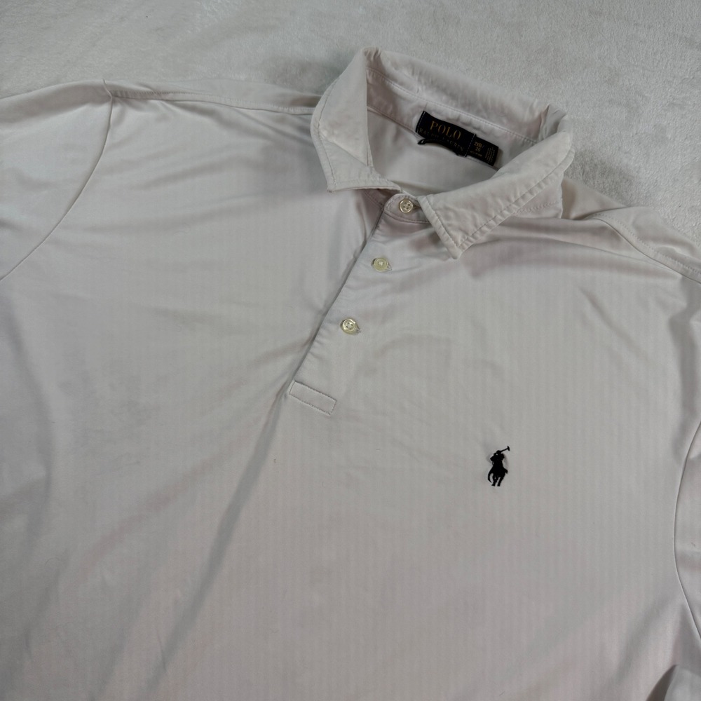 Polo Ralph Lauren Performance Mens 2XB White Short Sleeve Pony Logo Polo Shirt